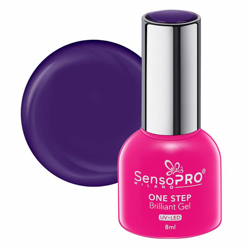 Oja Semipermanenta One Step Brilliant Gel SensoPRO Milano 8ml, Royal Purple #69 Oja Semipermanenta One Step Brilliant Gel SensoPRO Milano 8ml, Royal Purple #69