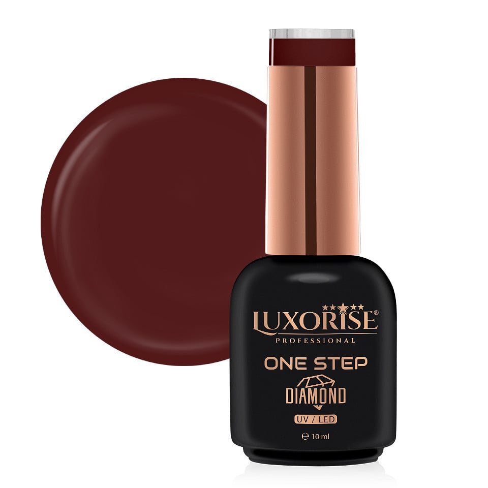 Oja Semipermanenta One Step Diamond Bohemian Burgundy 10ml, LUXORISE Oja Semipermanenta One Step Diamond Bohemian Burgundy 10ml, LUXORISE