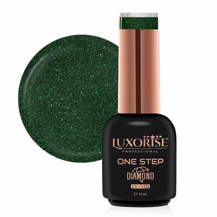 Oja Semipermanenta One Step Diamond Emerald Diamond 10ml, LUXORISE Oja Semipermanenta One Step Diamond Emerald Diamond 10ml, LUXORISE
