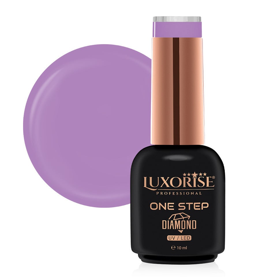 Oja Semipermanenta One Step Diamond Milky Lilac 10ml, LUXORISE Oja Semipermanenta One Step Diamond Milky Lilac 10ml, LUXORISE