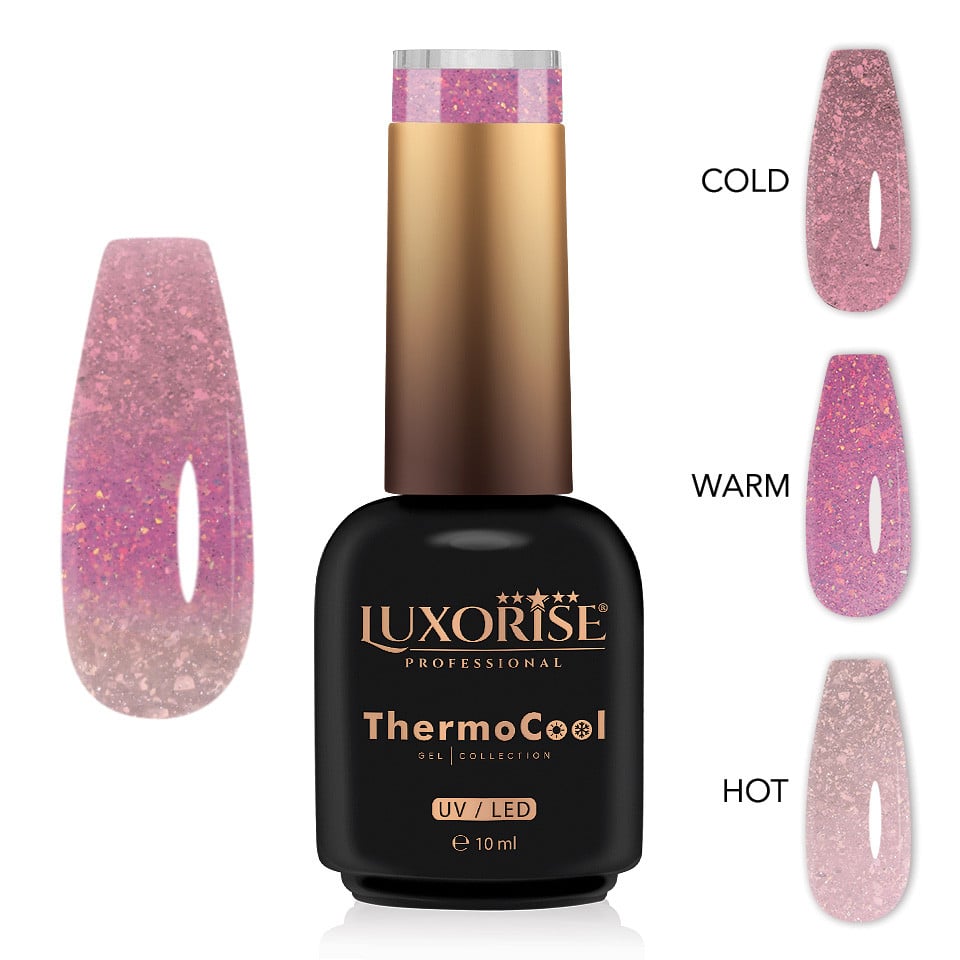 Oja Semipermanenta Termica 3 Culori LUXORISE ThermoCool - Blushing Kiss 10ml Oja Semipermanenta Termica 3 Culori LUXORISE ThermoCool - Blushing Kiss 10ml