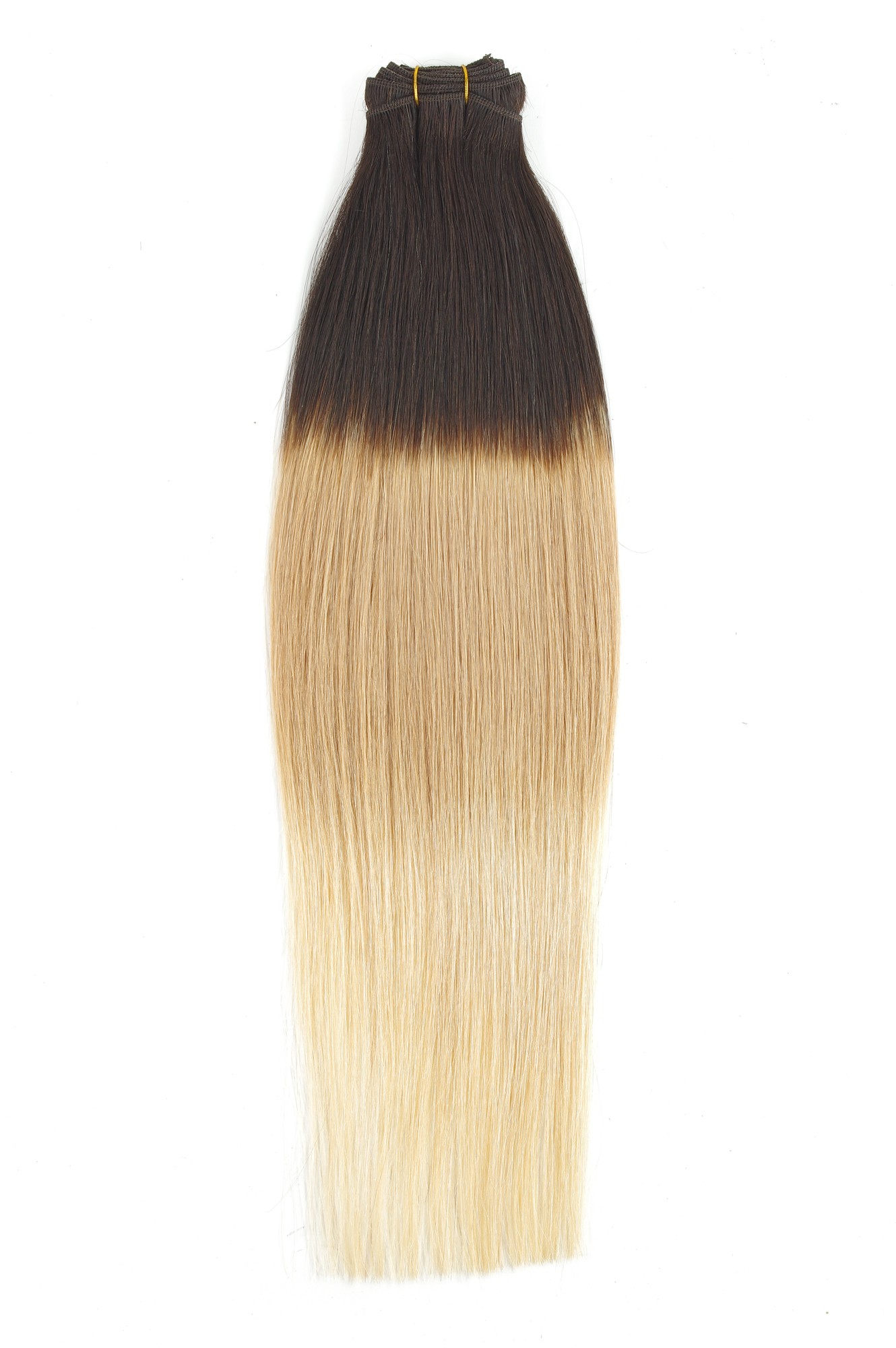 Extensii Cusute Premium Ombre Saten Inchis/Blond Cenusiu Extensii Cusute Premium Ombre Saten Inchis/Blond Cenusiu