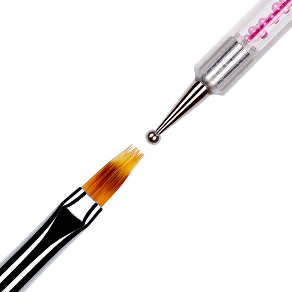 Pensula Unghii pentru Ombre, cu doua capete #01 LUXORISE Pensula Unghii pentru Ombre, cu doua capete #01 LUXORISE