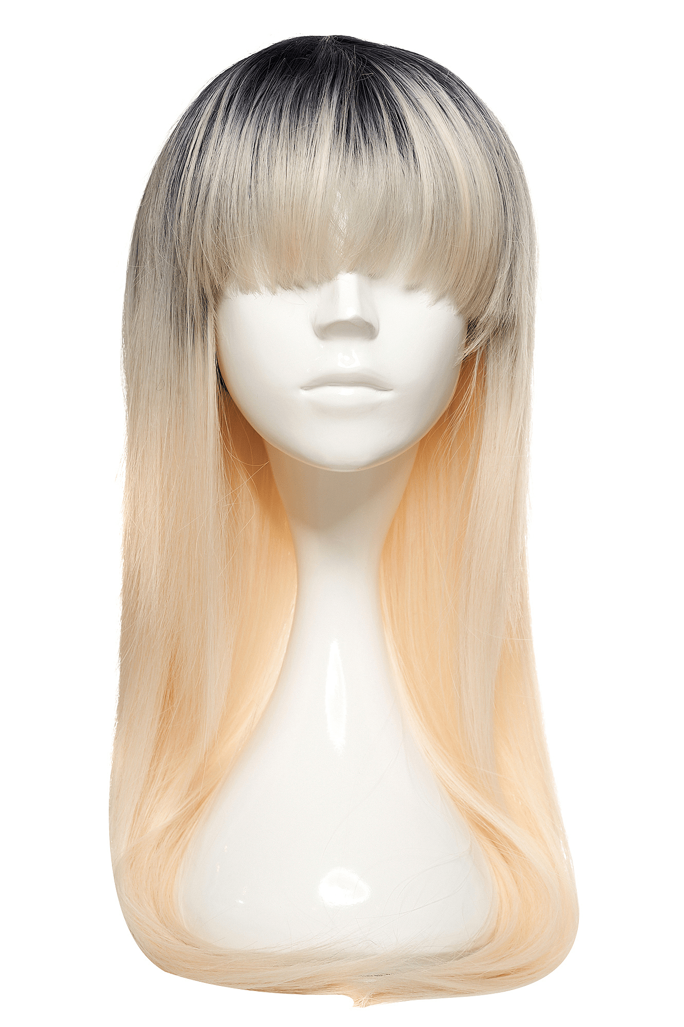 Peruca HOLLY Ombre Negru Blond Platinat Peruca HOLLY Ombre Negru Blond Platinat