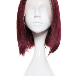 Peruca naturala Amelia Burgundy