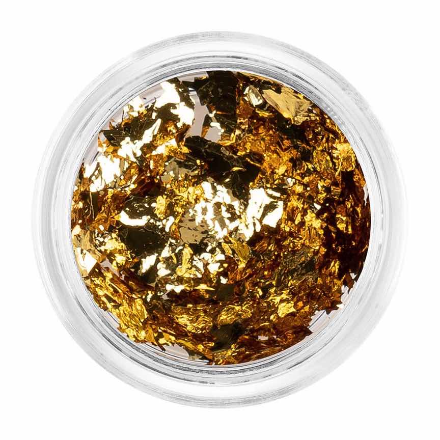 Pigment Unghii Platinum Flake LUXORISE, Gold Pigment Unghii Platinum Flake LUXORISE, Gold