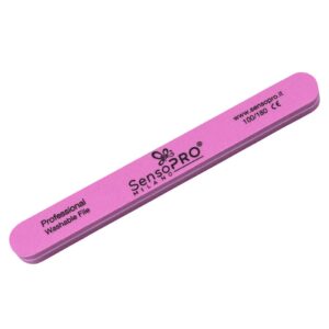 Pila Buffer Unghii Dreapta SensoPRO Milano, granulatie 100 180, roz