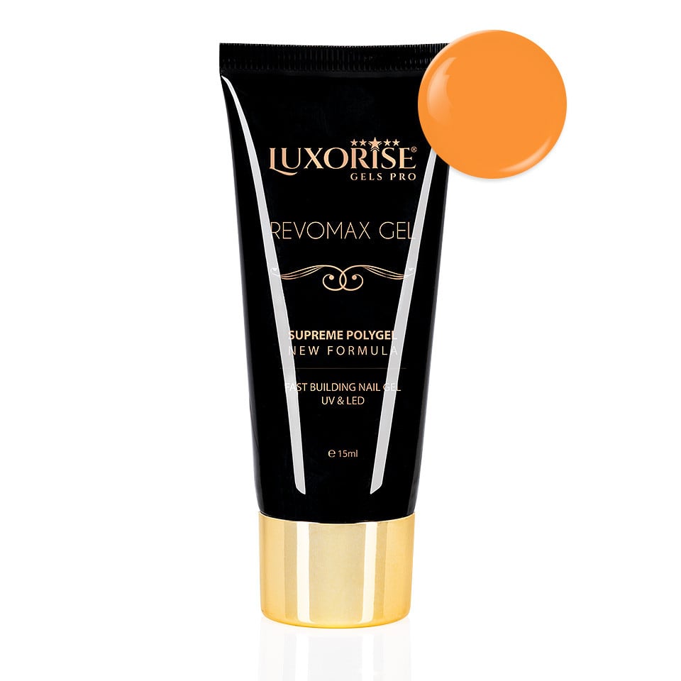 Polygel REVOMAX GEL LUXORISE Neon Orange, 15ml Polygel REVOMAX GEL LUXORISE Neon Orange, 15ml