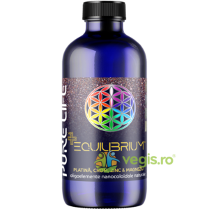Platina, Crom, Zinc, Magneziu Nanocoloidal Natural M+ EQUILIBRIUM 35ppm 240ml
