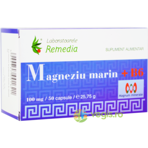Magneziu Marin 100mg + Vitamina B6 50cps