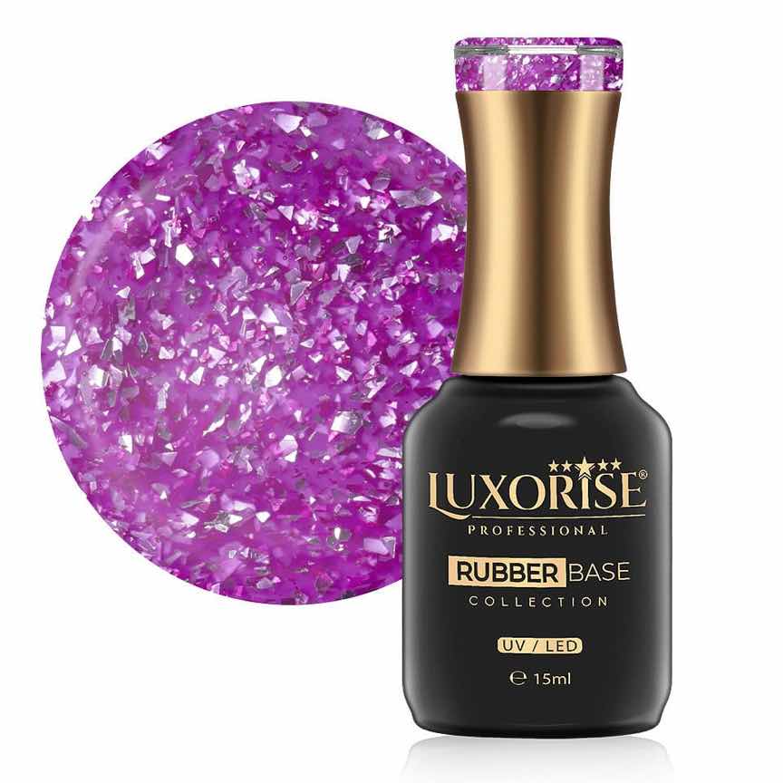 Rubber Base LUXORISE Sparkling Collection - Orchid Flakes 15ml Rubber Base LUXORISE Sparkling Collection - Orchid Flakes 15ml