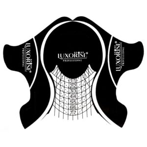Sabloane Unghii Gel Plastifiate LUXORISE Black, 50 buc