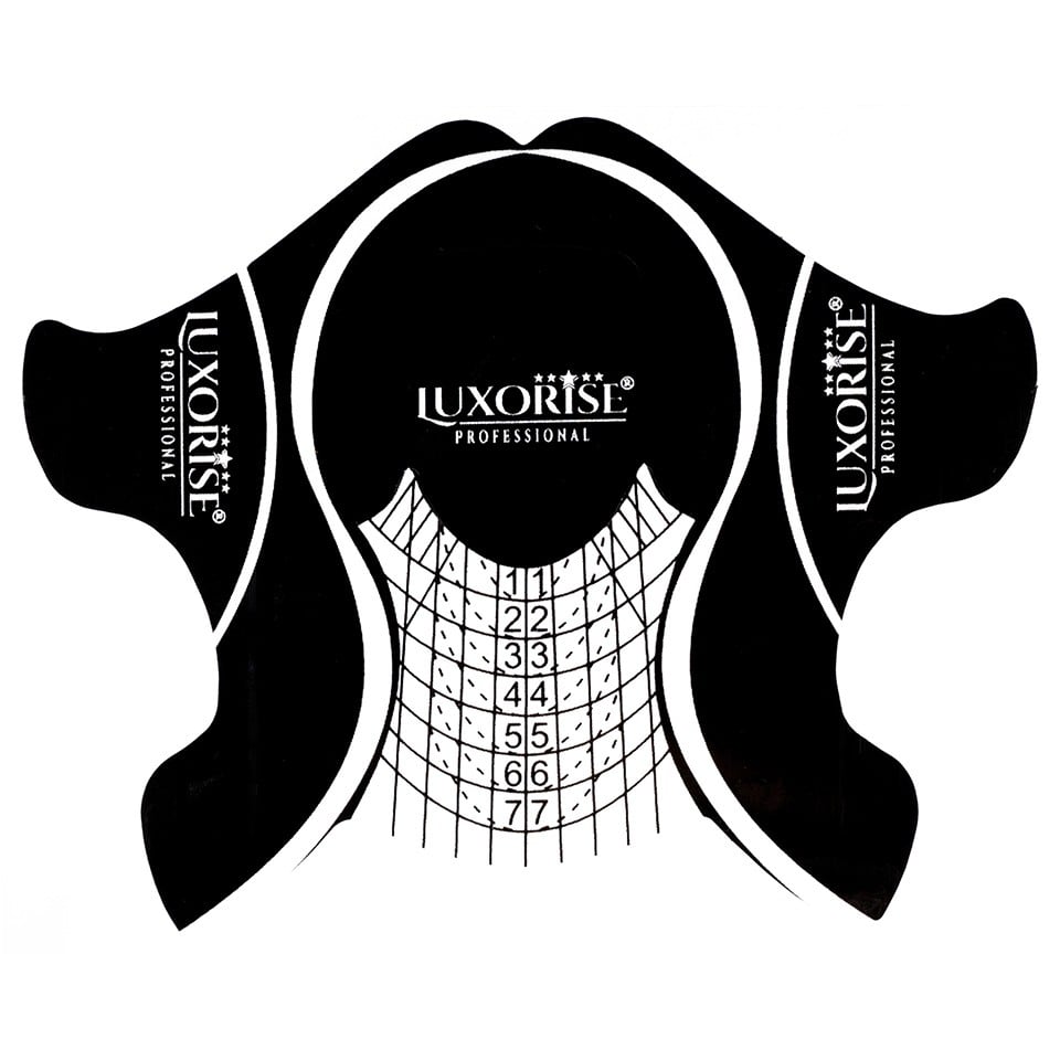 Sabloane Unghii Gel Plastifiate LUXORISE Black, 50 buc Sabloane Unghii Gel Plastifiate LUXORISE Black, 50 buc