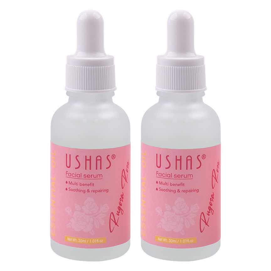 Ser Calmant si Reparator Ushas Rugosa Rose Essential Oil, set 2 buc Ser Calmant si Reparator Ushas Rugosa Rose Essential Oil, set 2 buc