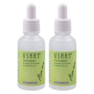 Ser Hidratant si Reparator Ushas Aloe Vera Essential Oil, set 2 buc