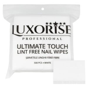 Servetele Unghii Ultimate Touch LUXORISE, Strat Dublu 500 buc, Alb