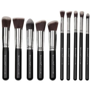Set 10 Pensule Machiaj Profesionale SensoPRO Milano, Classy Black + CADOU