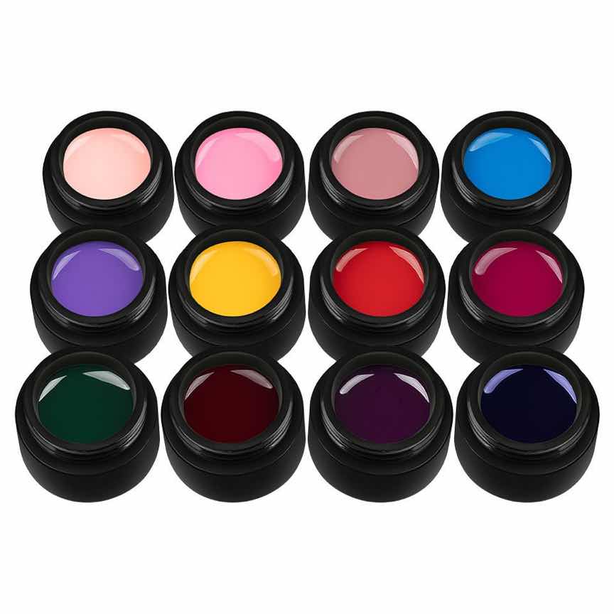Set 12 Geluri UV Colorate Pure Colours Collection, SensoPRO Milano Set 12 Geluri UV Colorate Pure Colours Collection, SensoPRO Milano