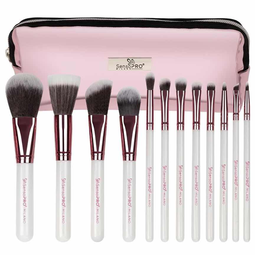 Set 12 Pensule Machiaj SensoPRO Milano Deluxe + Borseta CADOU Set 12 Pensule Machiaj SensoPRO Milano Deluxe + Borseta CADOU