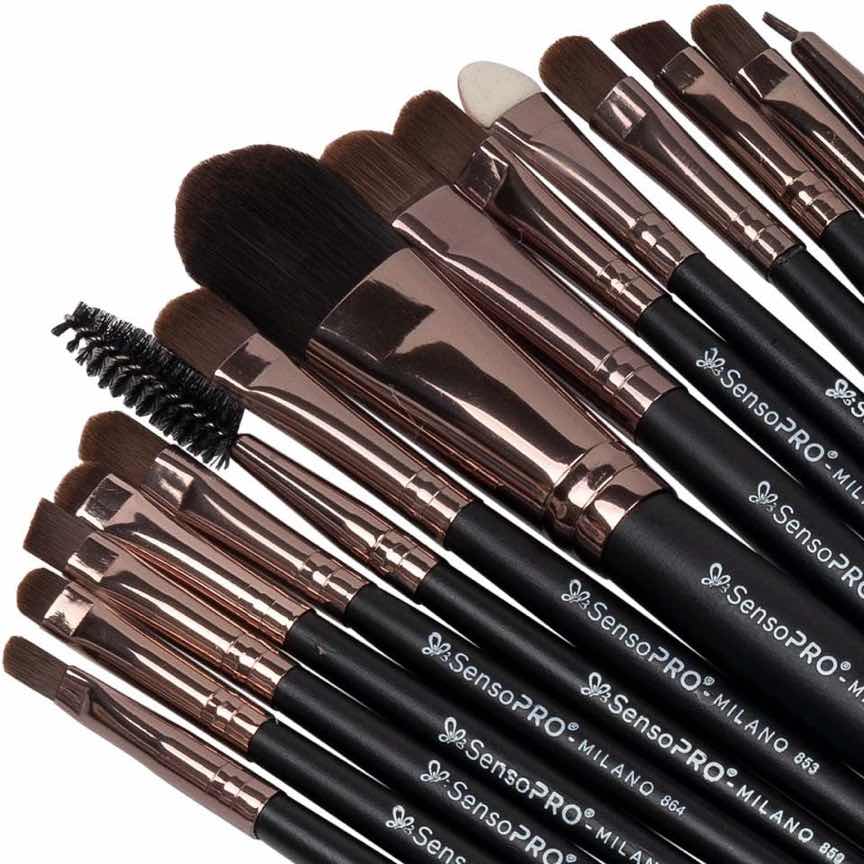 Set 15 Pensule Machiaj Profesionale SensoPRO Milano Travel Black + CADOU Set 15 Pensule Machiaj Profesionale SensoPRO Milano Travel Black + CADOU