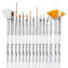 Set 15 Pensule Manichiura SensoPRO Milano, Pastel White