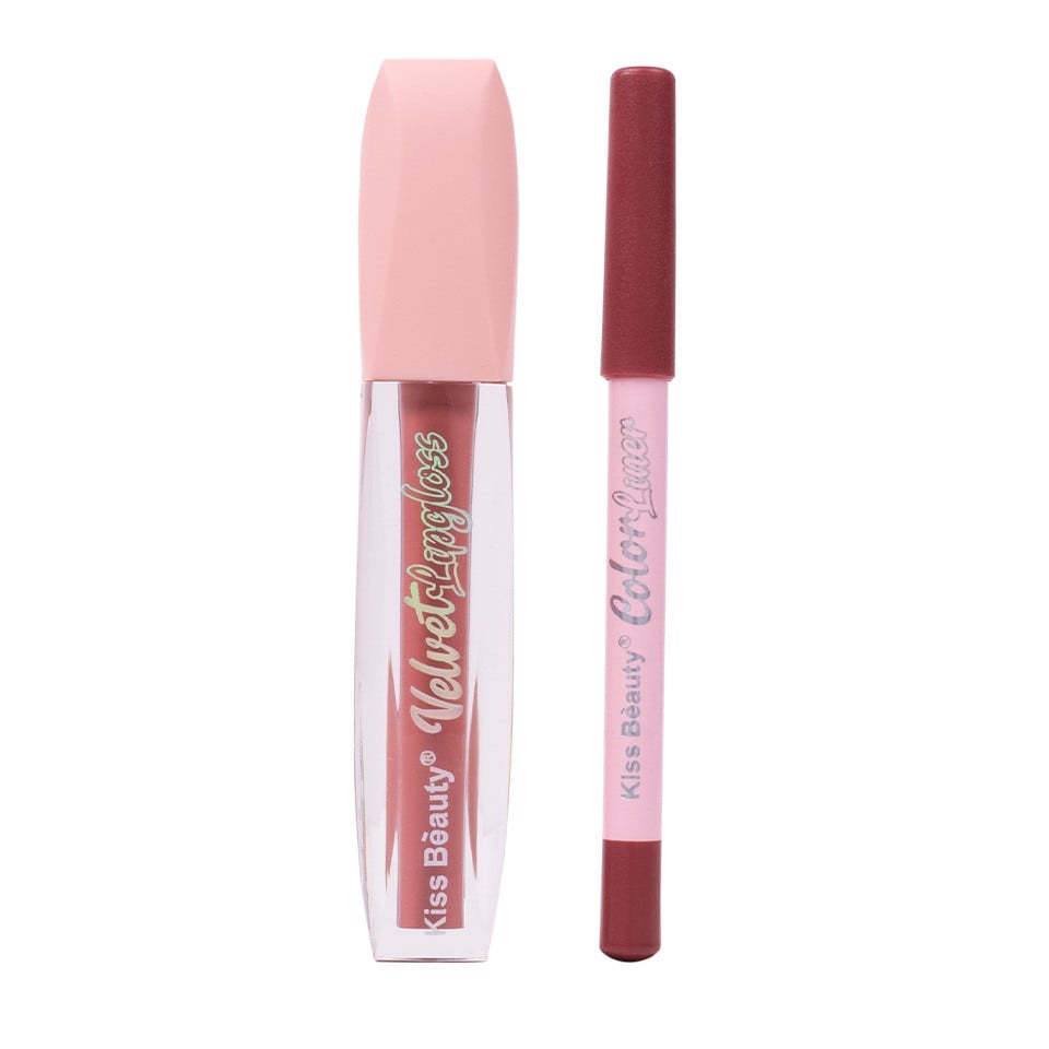 Set 2 in 1 Lip Gloss & Color Liner Kiss Beauty #01 Set 2 in 1 Lip Gloss & Color Liner Kiss Beauty #01