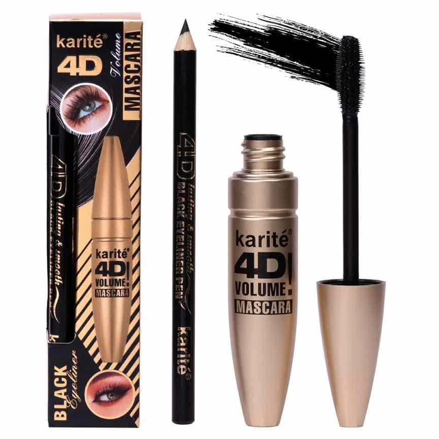 Set 2 in 1 Mascara 4D & Creion Ochi Karite Set 2 in 1 Mascara 4D & Creion Ochi Karite