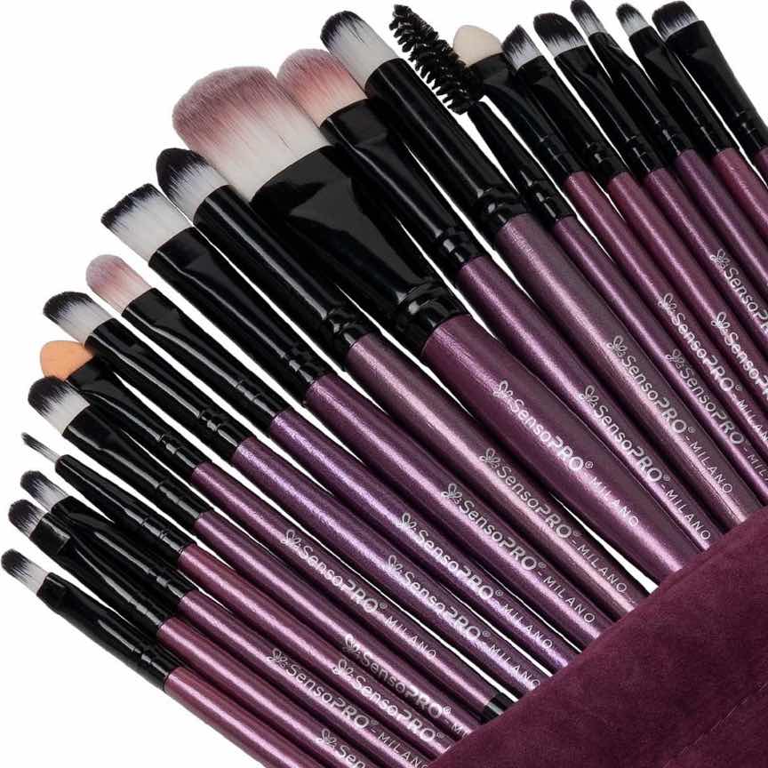 Set 20 Pensule Machiaj Profesionale SensoPRO Milano Travel Mauve + CADOU Set 20 Pensule Machiaj Profesionale SensoPRO Milano Travel Mauve + CADOU