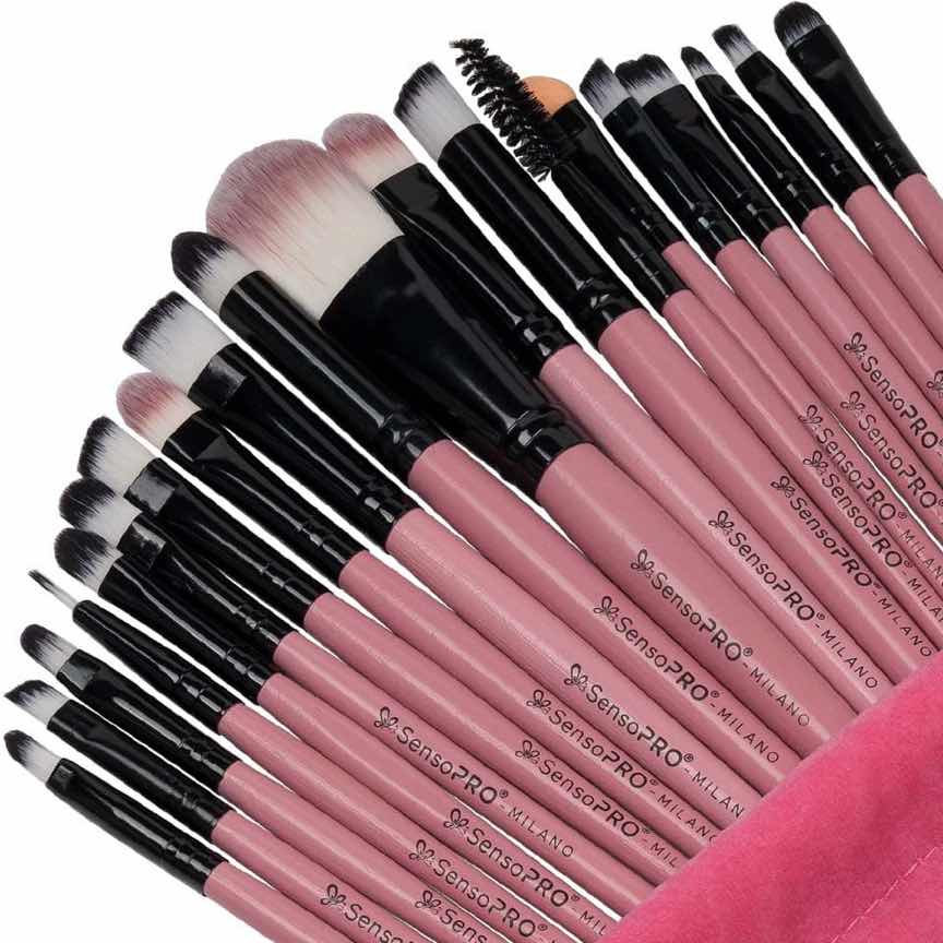 Set 20 Pensule Machiaj Profesionale SensoPRO Milano Travel Pink + CADOU Set 20 Pensule Machiaj Profesionale SensoPRO Milano Travel Pink + CADOU
