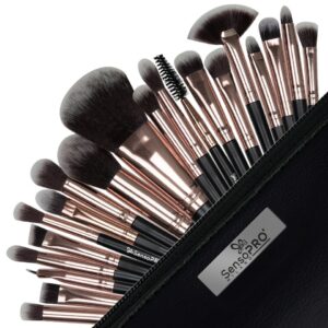 Set 20 pensule machiaj SensoPRO Milano, Black Gold + Borseta Cadou