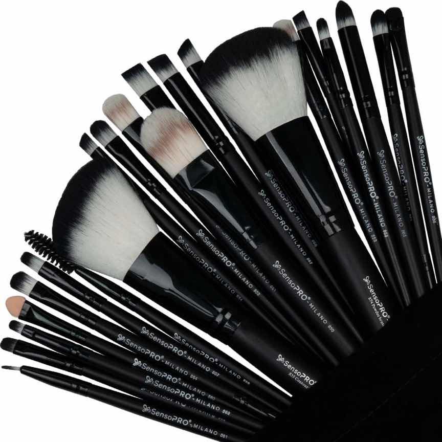 Set 22 Pensule Machiaj Profesionale SensoPRO Milano Travel All Black + CADOU Set 22 Pensule Machiaj Profesionale SensoPRO Milano Travel All Black + CADOU