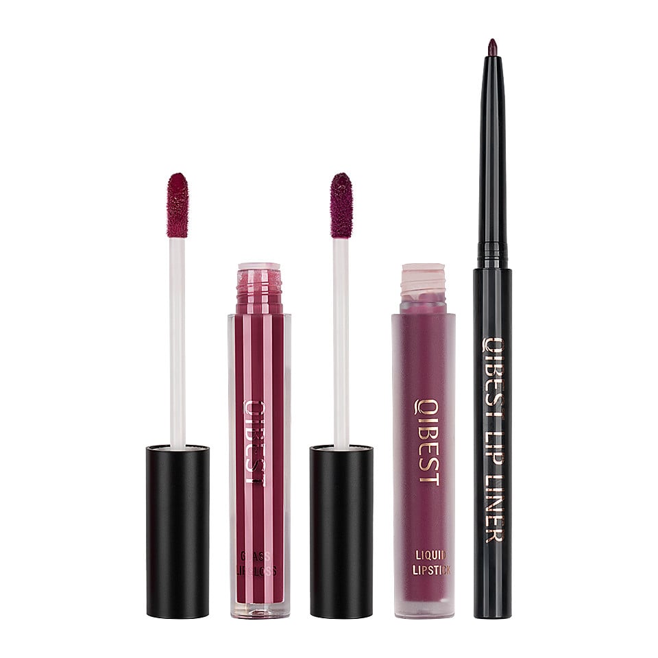 Set 3 in 1 Ruj Lichid Mat & Lip Gloss & Creion Contur Buze Qibest #09 Set 3 in 1 Ruj Lichid Mat & Lip Gloss & Creion Contur Buze Qibest #09