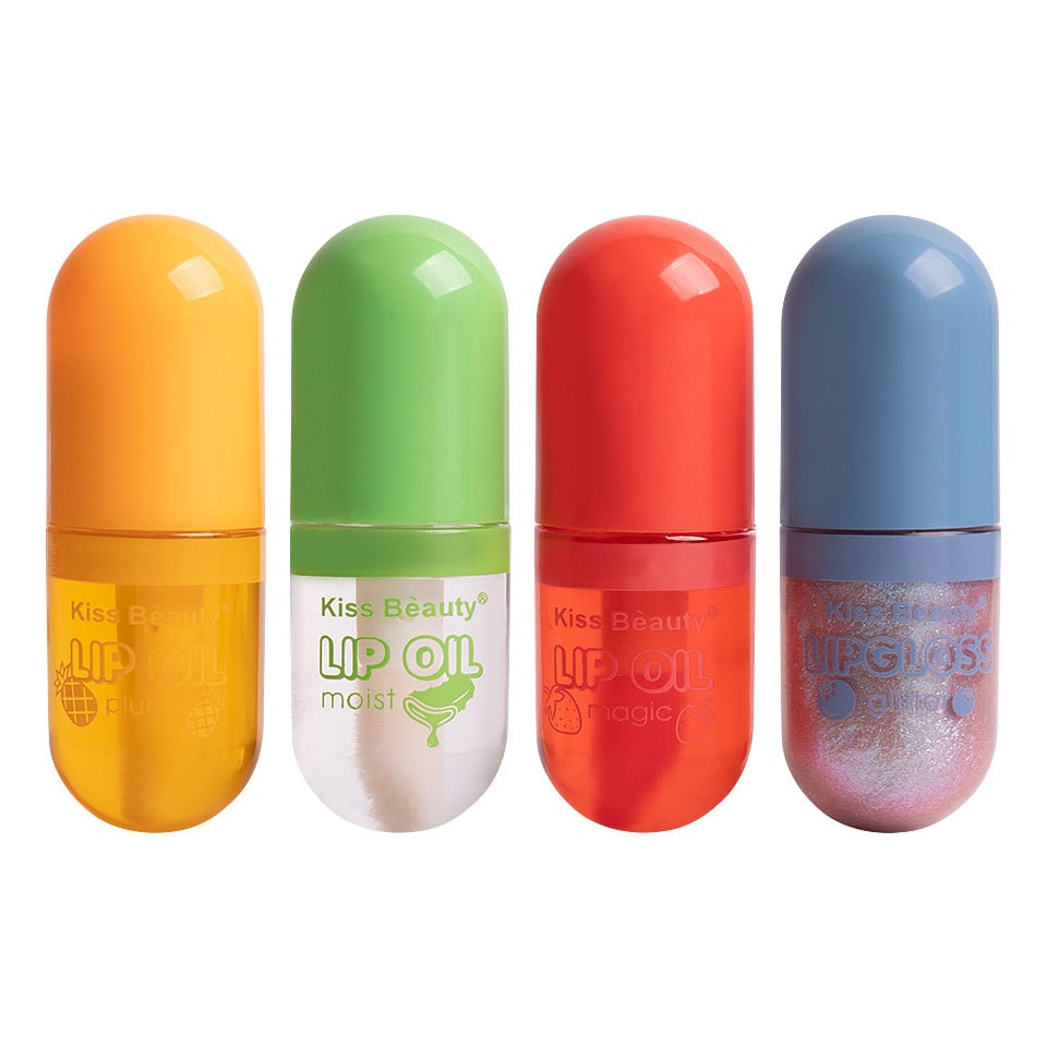 Set 3 Lip Oil + 1 Lip Gloss Kiss Beauty #03 Set 3 Lip Oil + 1 Lip Gloss Kiss Beauty #03