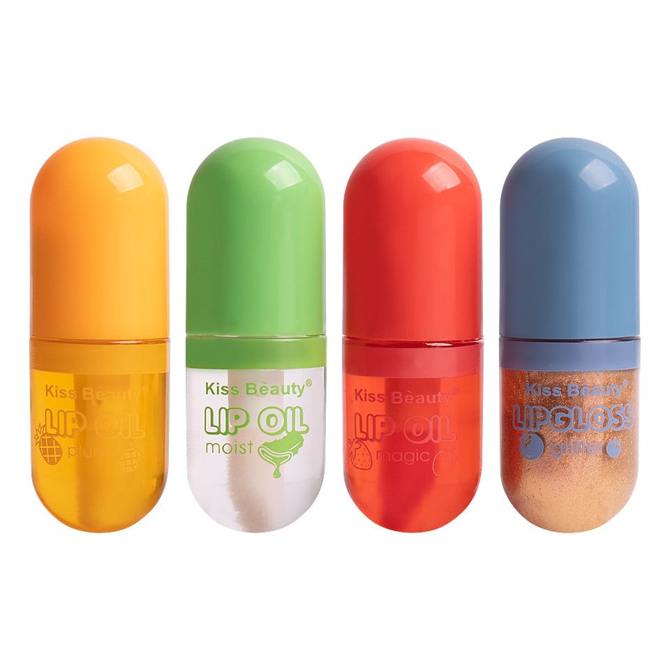 Set 3 Lip Oil + 1 Lip Gloss Kiss Beauty #05 Set 3 Lip Oil + 1 Lip Gloss Kiss Beauty #05