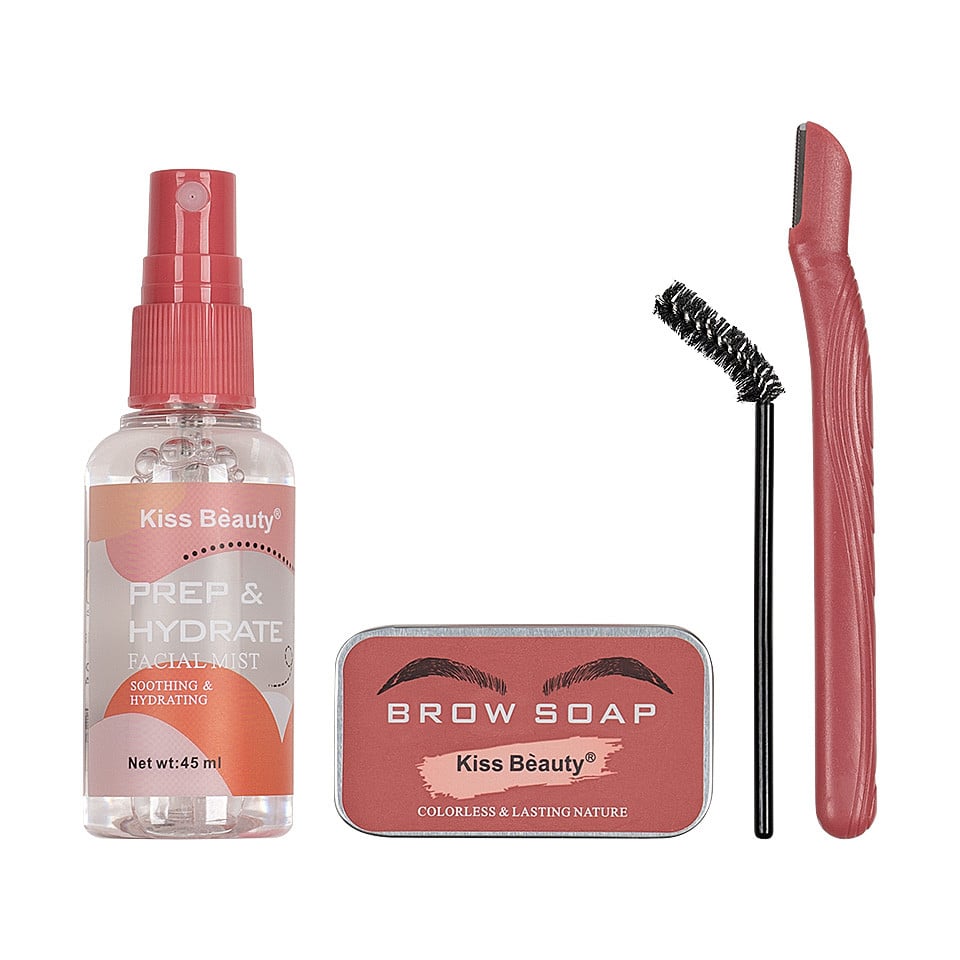 Set 4 in 1 Mist Facial & Sapun Sprancene & Perie & Trimmer Kiss Beauty Set 4 in 1 Mist Facial & Sapun Sprancene & Perie & Trimmer Kiss Beauty