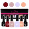 Set 4 Oje Semipermanente, Base Coat & Top Coat SensoPRO Milano, Timeless BELLA Set 4 Oje Semipermanente, Base Coat & Top Coat SensoPRO Milano, Timeless BELLA