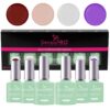 Set 4 Oje Semipermanente, Base & Top Coat Hema Free 10ml SensoPRO Milano, Radiance Charm Set 4 Oje Semipermanente, Base & Top Coat Hema Free 10ml SensoPRO Milano, Radiance Charm