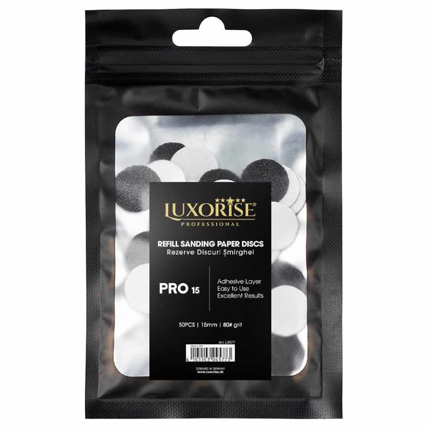 Set 50 Rezerve Smirghel pentru Disc Pedichiura LUXORISE PRO15, granulatie #80 Set 50 Rezerve Smirghel pentru Disc Pedichiura LUXORISE PRO15, granulatie #80