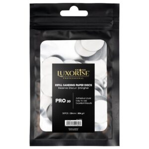 Set 50 Rezerve Smirghel pentru Disc Pedichiura LUXORISE PRO20, granulatie #80