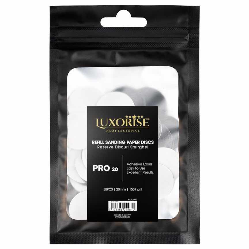 Set 50 Rezerve Smirghel pentru Disc Pedichiura LUXORISE PRO20, granulatie #150 Set 50 Rezerve Smirghel pentru Disc Pedichiura LUXORISE PRO20, granulatie #150