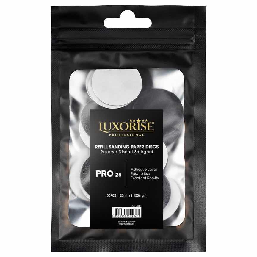 Set 50 Rezerve Smirghel pentru Disc Pedichiura LUXORISE PRO25, granulatie #150 Set 50 Rezerve Smirghel pentru Disc Pedichiura LUXORISE PRO25, granulatie #150