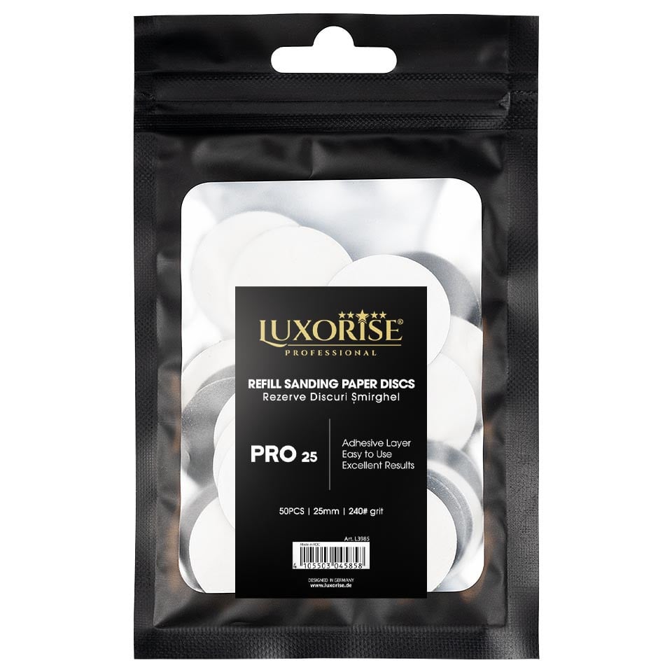 Set 50 Rezerve Smirghel pentru Disc Pedichiura LUXORISE PRO25, granulatie #240 Set 50 Rezerve Smirghel pentru Disc Pedichiura LUXORISE PRO25, granulatie #240