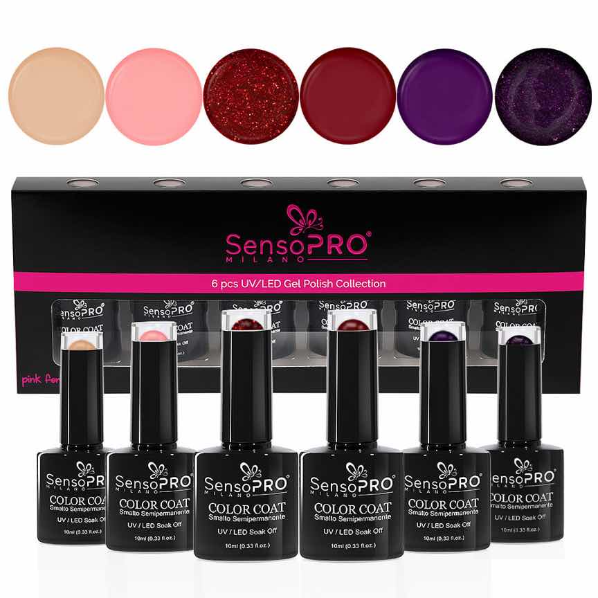 Set 6 Oje Semipermanente 10ml SensoPRO Milano, Hollywood Boulevard Set 6 Oje Semipermanente 10ml SensoPRO Milano, Hollywood Boulevard