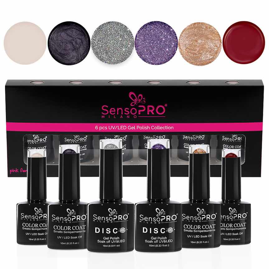 Set 6 Oje Semipermanente 10ml SensoPRO Milano, Super Star Set 6 Oje Semipermanente 10ml SensoPRO Milano, Super Star