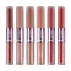 Set 6 Rujuri Lichide 2 in 1 Qibest Double Touch Matte Liquid Lipstick & Glitter Lip Gloss