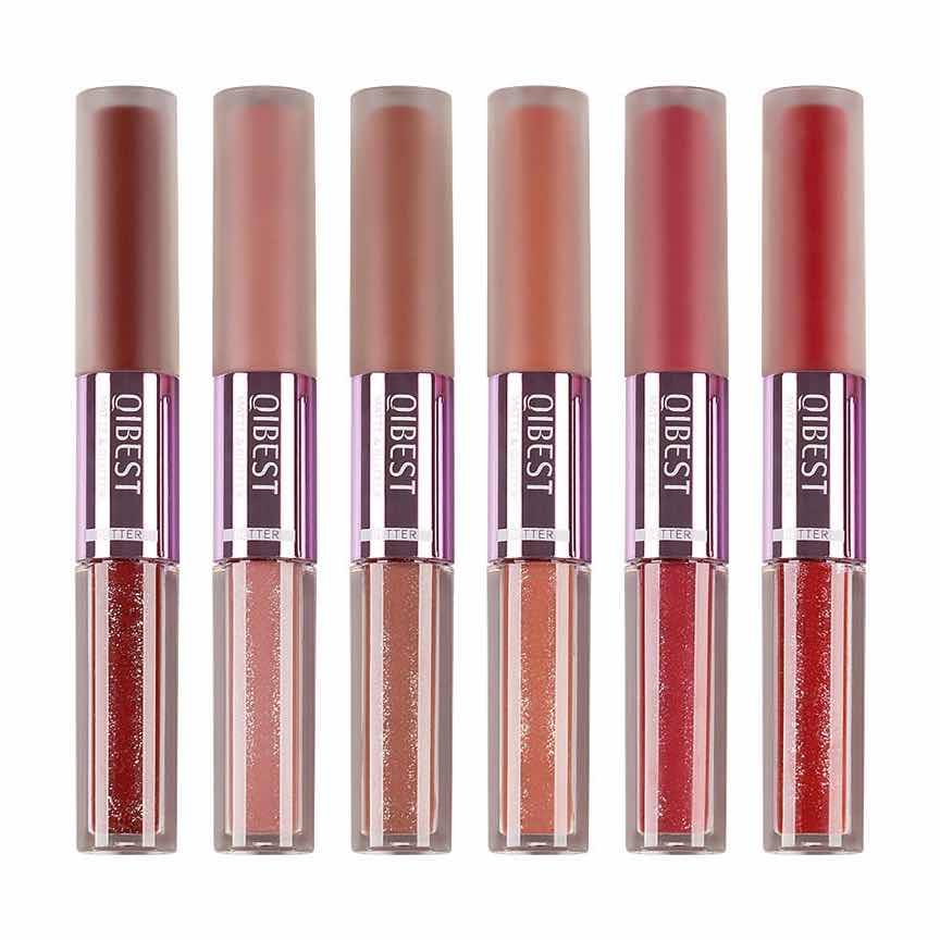 Set 6 Rujuri Lichide 2 in 1 Qibest Double Touch Matte Liquid Lipstick & Glitter Lip Gloss Set 6 Rujuri Lichide 2 in 1 Qibest Double Touch Matte Liquid Lipstick & Glitter Lip Gloss