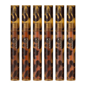 Set 6 Rujuri Lichide Mate Qibest Leopard Print Non-Stick ColorLip Gloss #01