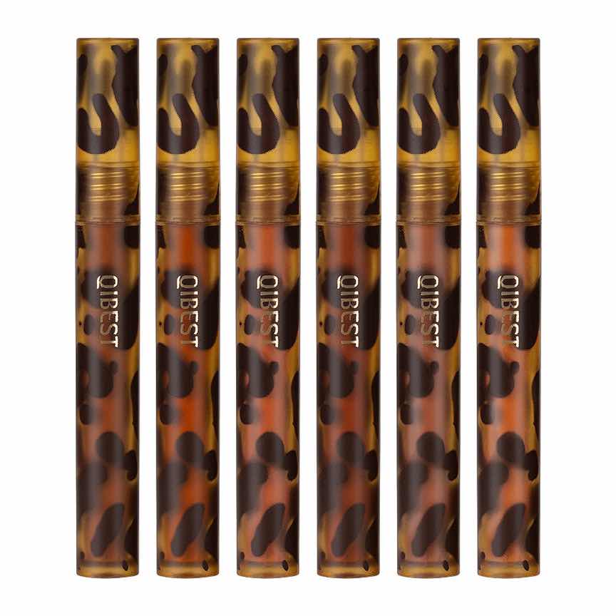 Set 6 Rujuri Lichide Mate Qibest Leopard Print Non-Stick ColorLip Gloss #01 Set 6 Rujuri Lichide Mate Qibest Leopard Print Non-Stick ColorLip Gloss #01