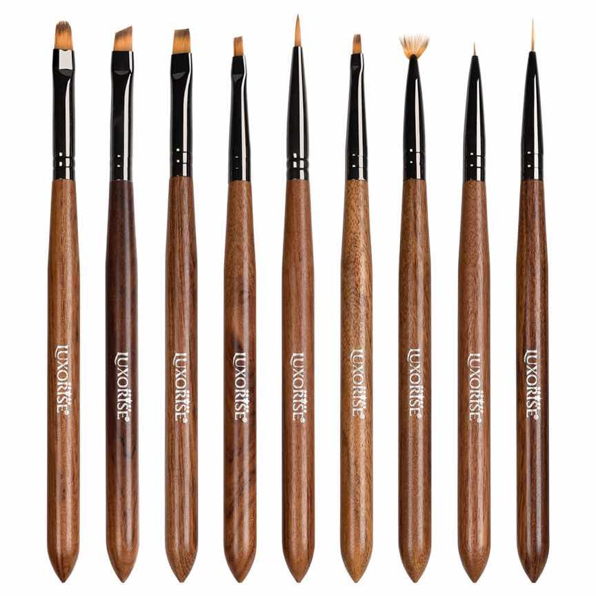 Set 9 Pensule Profesionale Manichiura Nail Art & Constructie Unghii LUXORISE Set 9 Pensule Profesionale Manichiura Nail Art & Constructie Unghii LUXORISE