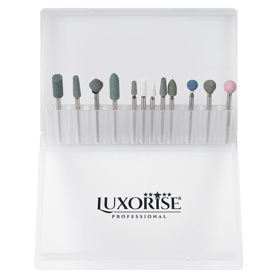 Set Capete Freza Unghii LUXORISE pentru Pila Electrica Profesionala, 12 buc Set Capete Freza Unghii LUXORISE pentru Pila Electrica Profesionala, 12 buc